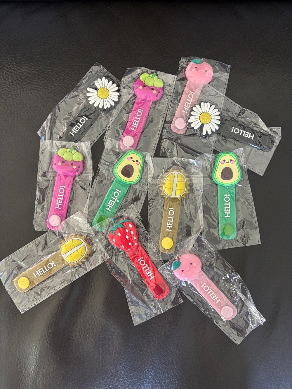 Random 4 Fruit Character Silicone Cable Organizers